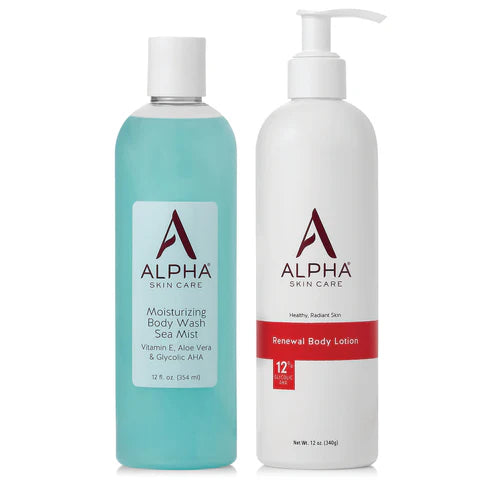 Set Corporal Renovador Alpha – Exfolia e Hidrata de la Ducha a la Loción